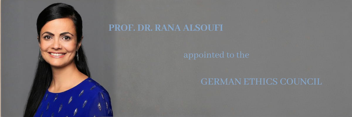 Prof. Dr. Rana Alsoufi nombrada miembro del Consejo de Ética de Alemani